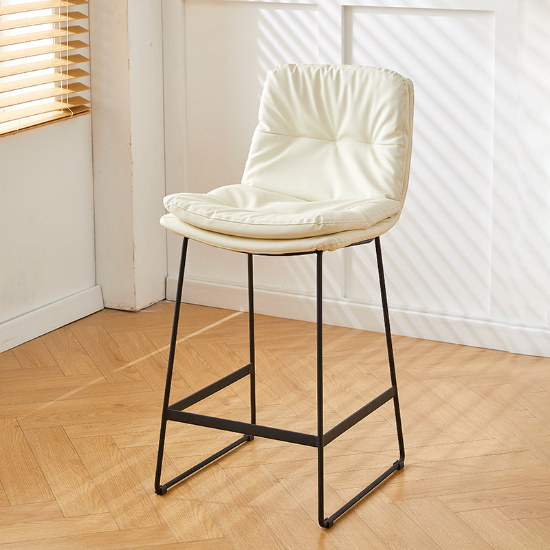 Scandinavian Coffee Shop Footrest Stool Matte Finish PU Leather Barstool Clearhalo 'Bar Furniture' 'Bar Stools' 'bar_stools' 'furn' 'furn_bar_stools' 'Furniture' 'furniture_bar_stools' 'Kitchen & Dining Furniture' 4899567