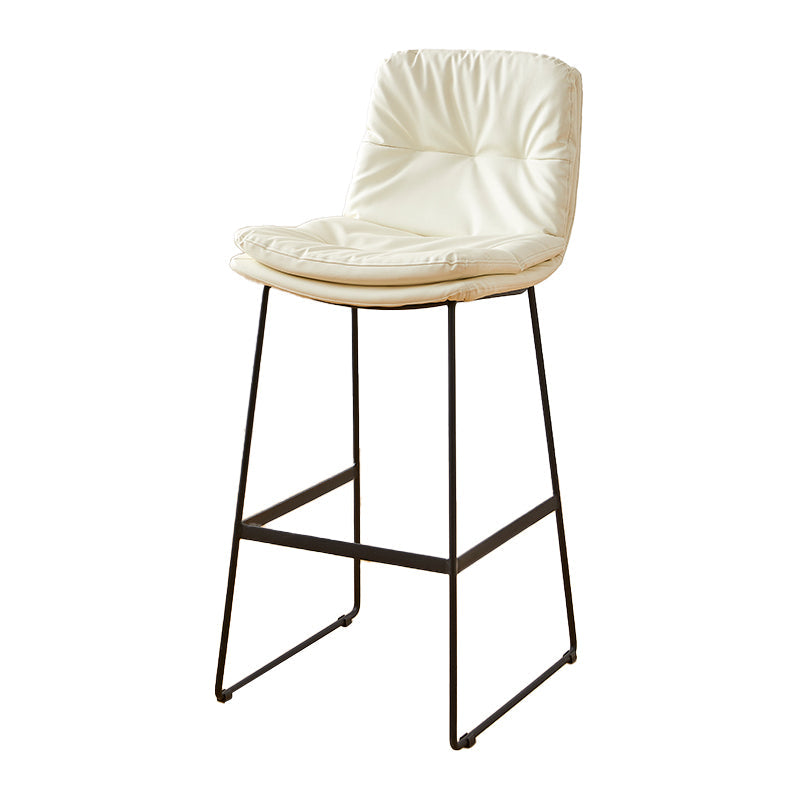 Scandinavian Coffee Shop Footrest Stool Matte Finish PU Leather Barstool Clearhalo 'Bar Furniture' 'Bar Stools' 'bar_stools' 'furn' 'furn_bar_stools' 'Furniture' 'furniture_bar_stools' 'Kitchen & Dining Furniture' 4899568