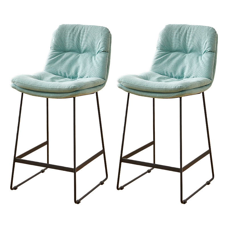 Scandinavian Coffee Shop Footrest Stool Matte Finish PU Leather Barstool Light Green 2 Piece Set Counter Stool(26"H) Clearhalo 'Bar Furniture' 'Bar Stools' 'bar_stools' 'furn' 'furn_bar_stools' 'Furniture' 'furniture_bar_stools' 'Kitchen & Dining Furniture' 4899581