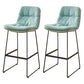 Scandinavian Coffee Shop Footrest Stool Matte Finish PU Leather Barstool Light Green 2 Piece Set Bar Stool(30"H) Clearhalo 'Bar Furniture' 'Bar Stools' 'bar_stools' 'furn' 'furn_bar_stools' 'Furniture' 'furniture_bar_stools' 'Kitchen & Dining Furniture' 4899583