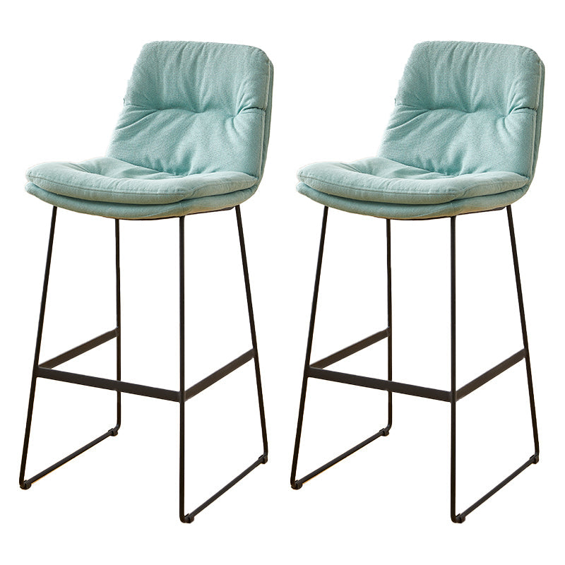 Scandinavian Coffee Shop Footrest Stool Matte Finish PU Leather Barstool Light Green 2 Piece Set Bar Stool(30"H) Clearhalo 'Bar Furniture' 'Bar Stools' 'bar_stools' 'furn' 'furn_bar_stools' 'Furniture' 'furniture_bar_stools' 'Kitchen & Dining Furniture' 4899583