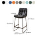 Scandinavian Coffee Shop Footrest Stool Matte Finish PU Leather Barstool Clearhalo 'Bar Furniture' 'Bar Stools' 'bar_stools' 'furn' 'furn_bar_stools' 'Furniture' 'furniture_bar_stools' 'Kitchen & Dining Furniture' 4899595