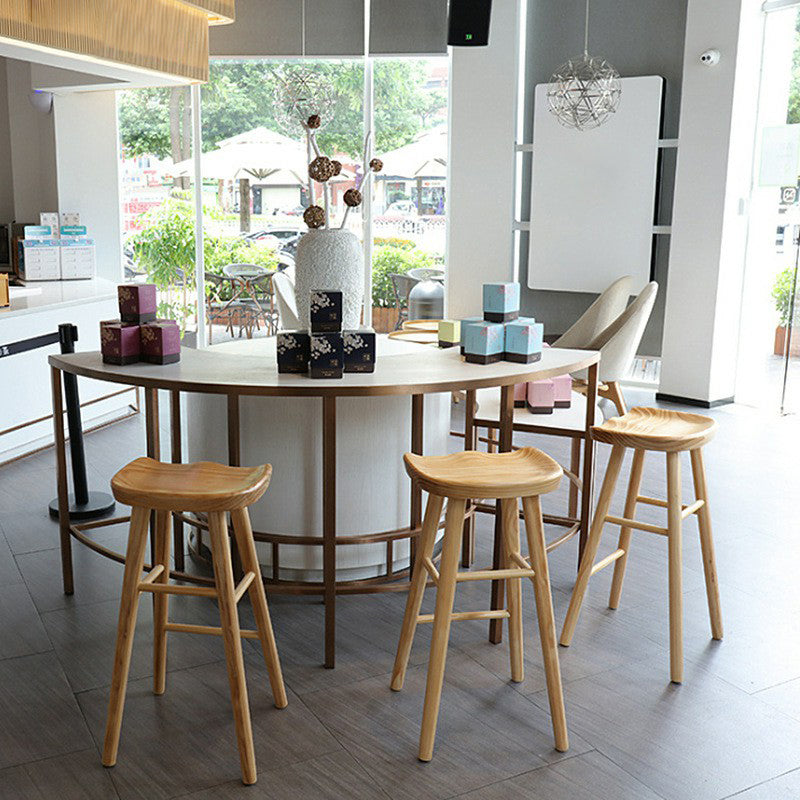 Contemporary Solid Wood Home Stool Matte Finish Footrest Barstool Clearhalo 'Bar Furniture' 'Bar Stools' 'bar_stools' 'Furniture' 'furniture_bar_stools' 'Kitchen & Dining Furniture' 4899641