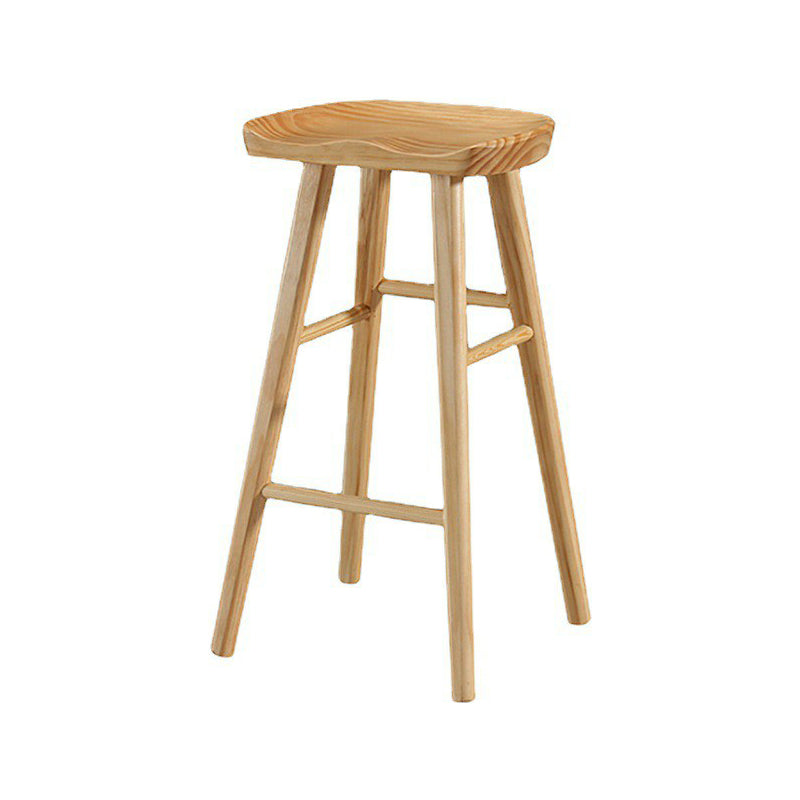 Contemporary Solid Wood Home Stool Matte Finish Footrest Barstool Clearhalo 'Bar Furniture' 'Bar Stools' 'bar_stools' 'Furniture' 'furniture_bar_stools' 'Kitchen & Dining Furniture' 4899643