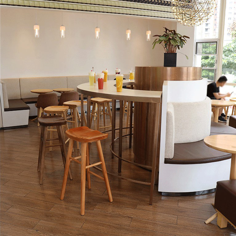 Contemporary Solid Wood Home Stool Matte Finish Footrest Barstool Clearhalo 'Bar Furniture' 'Bar Stools' 'bar_stools' 'Furniture' 'furniture_bar_stools' 'Kitchen & Dining Furniture' 4899646