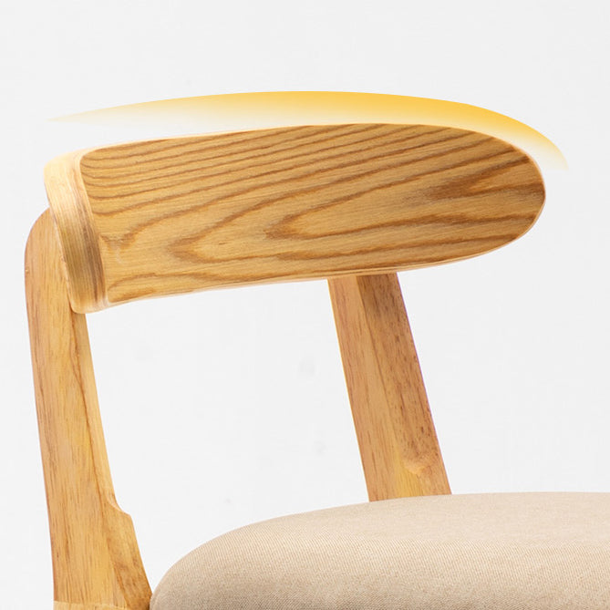Scandinavian Rubberwood Upholstered Bar Stools Matte Finish Footrest Stool Clearhalo 'Bar Furniture' 'Bar Stools' 'bar_stools' 'Furniture' 'furniture_bar_stools' 'Kitchen & Dining Furniture' 4899700