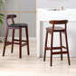 Scandinavian Rubberwood Upholstered Bar Stools Matte Finish Footrest Stool Clearhalo 'Bar Furniture' 'Bar Stools' 'bar_stools' 'Furniture' 'furniture_bar_stools' 'Kitchen & Dining Furniture' 4899711