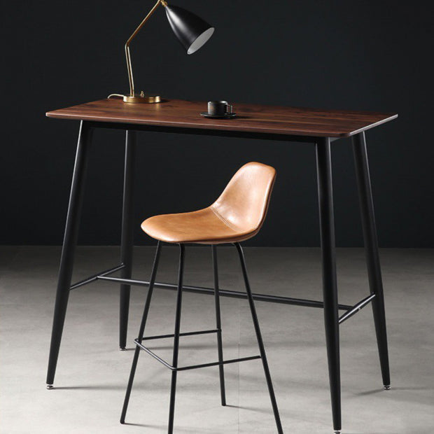 Contemporary Matte Finish PU Leather Barstool Footrest Restaurant Stool Clearhalo 'Bar Furniture' 'Bar Stools' 'bar_stools' 'furn' 'furn_bar_stools' 'Furniture' 'furniture_bar_stools' 'Kitchen & Dining Furniture' 4899744