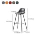 Contemporary Matte Finish PU Leather Barstool Footrest Restaurant Stool Clearhalo 'Bar Furniture' 'Bar Stools' 'bar_stools' 'furn' 'furn_bar_stools' 'Furniture' 'furniture_bar_stools' 'Kitchen & Dining Furniture' 4899761