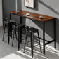 Industrial Footrest Iron Bar Stool Coffee Shop Square Counter Stools Clearhalo 'Bar Furniture' 'Bar Stools' 'bar_stools' 'Furniture' 'furniture_bar_stools' 'Kitchen & Dining Furniture' 4899769