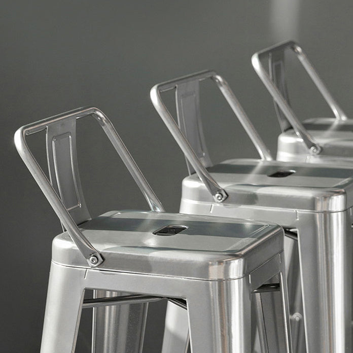 Industrial Footrest Iron Bar Stool Coffee Shop Square Counter Stools Clearhalo 'Bar Furniture' 'Bar Stools' 'bar_stools' 'Furniture' 'furniture_bar_stools' 'Kitchen & Dining Furniture' 4899773