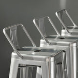 Industrial Footrest Iron Bar Stool Coffee Shop Square Counter Stools Clearhalo 'Bar Furniture' 'Bar Stools' 'bar_stools' 'Furniture' 'furniture_bar_stools' 'Kitchen & Dining Furniture' 4899773