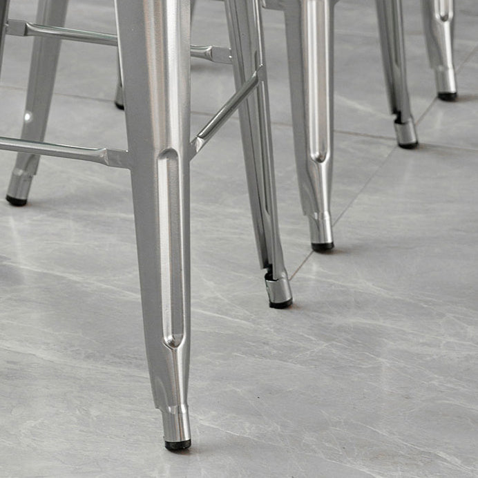 Industrial Footrest Iron Bar Stool Coffee Shop Square Counter Stools Clearhalo 'Bar Furniture' 'Bar Stools' 'bar_stools' 'Furniture' 'furniture_bar_stools' 'Kitchen & Dining Furniture' 4899775