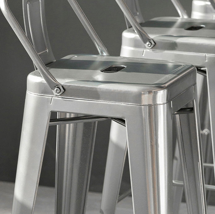 Industrial Footrest Iron Bar Stool Coffee Shop Square Counter Stools Clearhalo 'Bar Furniture' 'Bar Stools' 'bar_stools' 'Furniture' 'furniture_bar_stools' 'Kitchen & Dining Furniture' 4899777