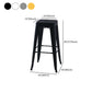 Industrial Footrest Iron Bar Stool Coffee Shop Square Counter Stools Clearhalo 'Bar Furniture' 'Bar Stools' 'bar_stools' 'Furniture' 'furniture_bar_stools' 'Kitchen & Dining Furniture' 4899782