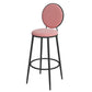 Glam Velvet Restaurant Counter Stool Matte Finish Footrest Barstool Rose Bloom Black 1 Piece Clearhalo 'Bar Furniture' 'Bar Stools' 'bar_stools' 'furn' 'furn_bar_stools' 'Furniture' 'furniture_bar_stools' 'Kitchen & Dining Furniture' 4899798
