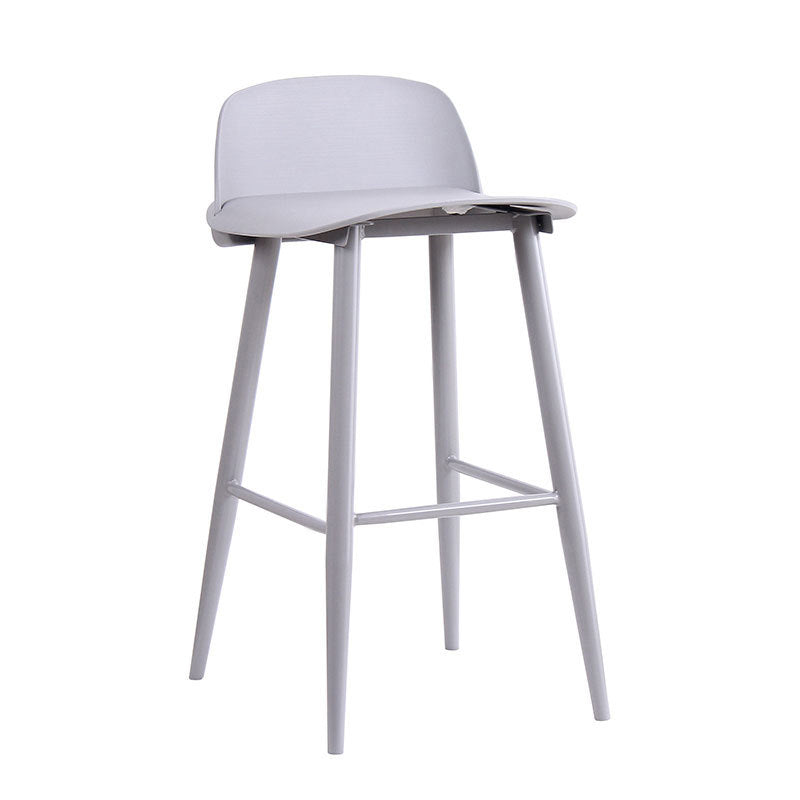 Modern Armless Backrest Counter Stool Iron Cafe Bar Stool with Acrylic Seat and Pedal Clearhalo 'Bar Furniture' 'Bar Stools' 'bar_stools' 'furn' 'furn_bar_stools' 'Furniture' 'furniture_bar_stools' 'Kitchen & Dining Furniture' 4899821