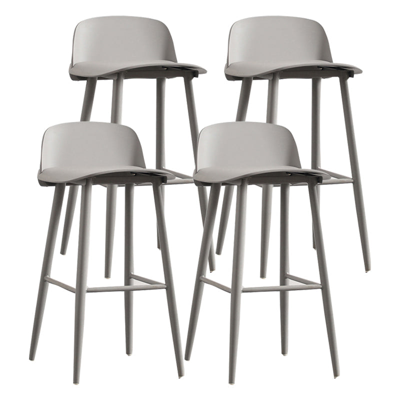 Modern Armless Backrest Counter Stool Iron Cafe Bar Stool with Acrylic Seat and Pedal Clearhalo 'Bar Furniture' 'Bar Stools' 'bar_stools' 'furn' 'furn_bar_stools' 'Furniture' 'furniture_bar_stools' 'Kitchen & Dining Furniture' 4899829