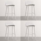 Modern Armless Backrest Counter Stool Iron Cafe Bar Stool with Acrylic Seat and Pedal Clearhalo 'Bar Furniture' 'Bar Stools' 'bar_stools' 'furn' 'furn_bar_stools' 'Furniture' 'furniture_bar_stools' 'Kitchen & Dining Furniture' 4899835