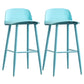 Modern Armless Backrest Counter Stool Iron Cafe Bar Stool with Acrylic Seat and Pedal Clearhalo 'Bar Furniture' 'Bar Stools' 'bar_stools' 'furn' 'furn_bar_stools' 'Furniture' 'furniture_bar_stools' 'Kitchen & Dining Furniture' 4899847