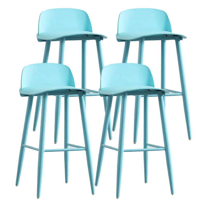 Modern Armless Backrest Counter Stool Iron Cafe Bar Stool with Acrylic Seat and Pedal Clearhalo 'Bar Furniture' 'Bar Stools' 'bar_stools' 'furn' 'furn_bar_stools' 'Furniture' 'furniture_bar_stools' 'Kitchen & Dining Furniture' 4899848
