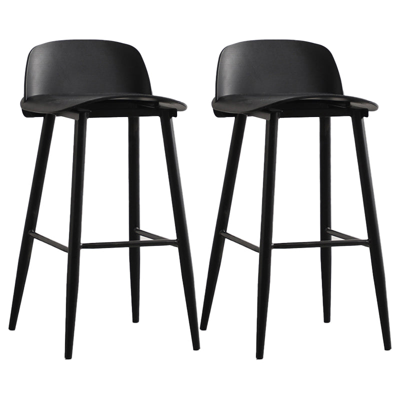 Modern Armless Backrest Counter Stool Iron Cafe Bar Stool with Acrylic Seat and Pedal Clearhalo 'Bar Furniture' 'Bar Stools' 'bar_stools' 'furn' 'furn_bar_stools' 'Furniture' 'furniture_bar_stools' 'Kitchen & Dining Furniture' 4899850