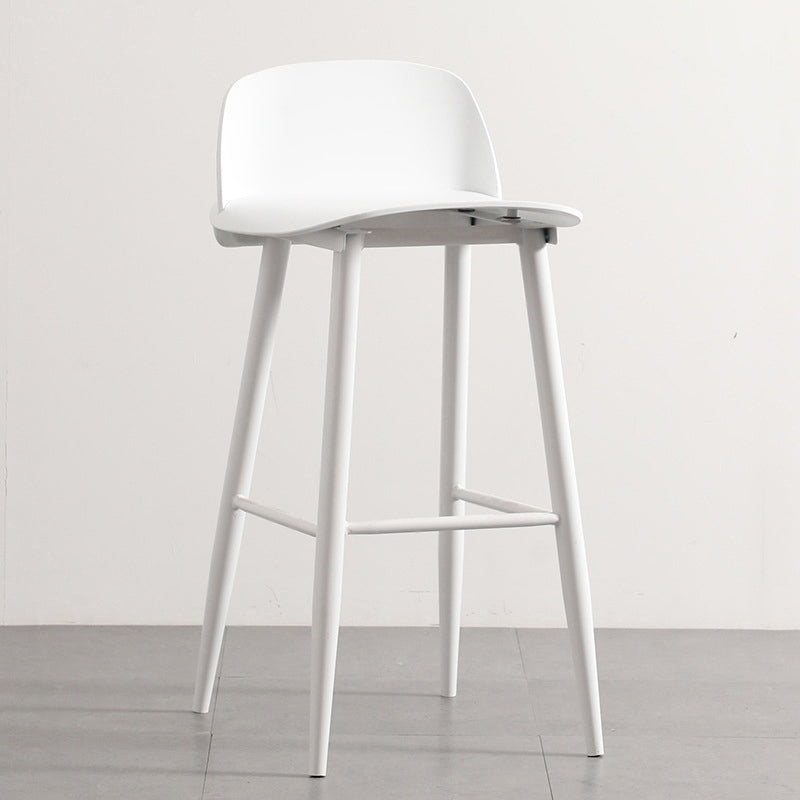 Modern Armless Backrest Counter Stool Iron Cafe Bar Stool with Acrylic Seat and Pedal Clearhalo 'Bar Furniture' 'Bar Stools' 'bar_stools' 'furn' 'furn_bar_stools' 'Furniture' 'furniture_bar_stools' 'Kitchen & Dining Furniture' 4899852