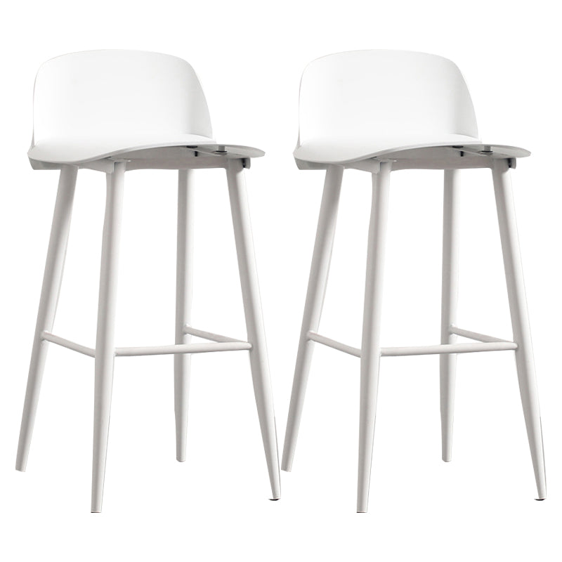 Modern Armless Backrest Counter Stool Iron Cafe Bar Stool with Acrylic Seat and Pedal Clearhalo 'Bar Furniture' 'Bar Stools' 'bar_stools' 'furn' 'furn_bar_stools' 'Furniture' 'furniture_bar_stools' 'Kitchen & Dining Furniture' 4899853
