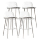 Modern Armless Backrest Counter Stool Iron Cafe Bar Stool with Acrylic Seat and Pedal Clearhalo 'Bar Furniture' 'Bar Stools' 'bar_stools' 'furn' 'furn_bar_stools' 'Furniture' 'furniture_bar_stools' 'Kitchen & Dining Furniture' 4899854