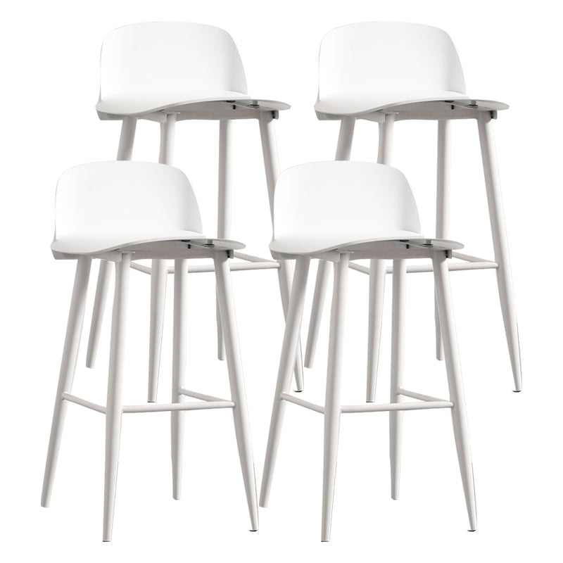 Modern Armless Backrest Counter Stool Iron Cafe Bar Stool with Acrylic Seat and Pedal Clearhalo 'Bar Furniture' 'Bar Stools' 'bar_stools' 'furn' 'furn_bar_stools' 'Furniture' 'furniture_bar_stools' 'Kitchen & Dining Furniture' 4899854