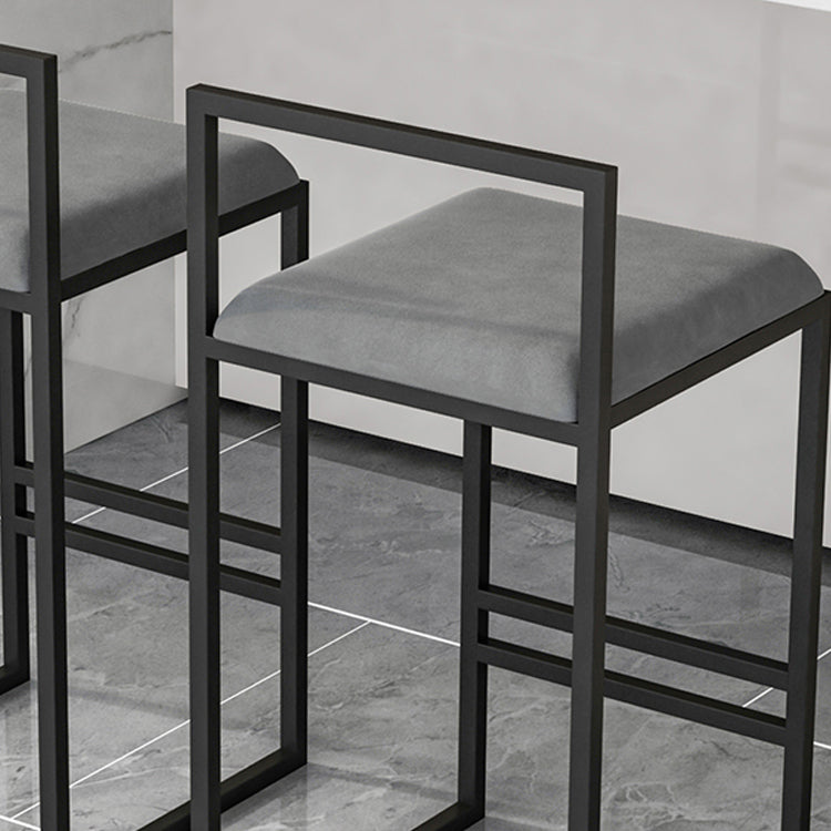 Modern Jewelry Shop Velvet Counter Stools Matte Finish Footrest Barstool Clearhalo 'Bar Furniture' 'Bar Stools' 'bar_stools' 'furn' 'furn_bar_stools' 'Furniture' 'furniture_bar_stools' 'Kitchen & Dining Furniture' 4899871