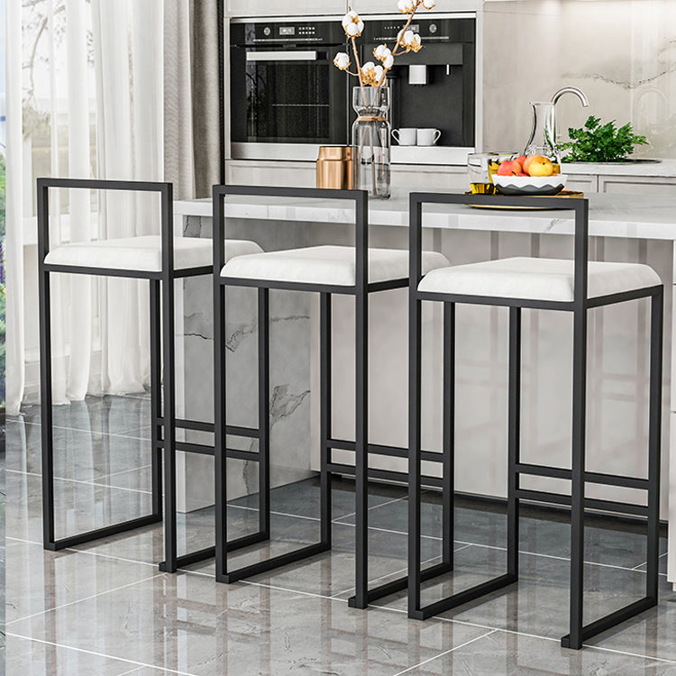 Modern Jewelry Shop Velvet Counter Stools Matte Finish Footrest Barstool Clearhalo 'Bar Furniture' 'Bar Stools' 'bar_stools' 'furn' 'furn_bar_stools' 'Furniture' 'furniture_bar_stools' 'Kitchen & Dining Furniture' 4899876