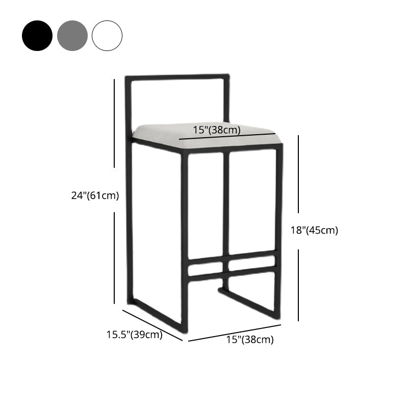 Modern Jewelry Shop Velvet Counter Stools Matte Finish Footrest Barstool Clearhalo 'Bar Furniture' 'Bar Stools' 'bar_stools' 'furn' 'furn_bar_stools' 'Furniture' 'furniture_bar_stools' 'Kitchen & Dining Furniture' 4899877