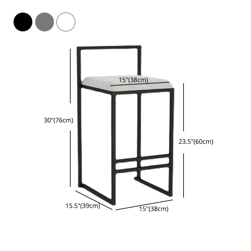 Modern Jewelry Shop Velvet Counter Stools Matte Finish Footrest Barstool Clearhalo 'Bar Furniture' 'Bar Stools' 'bar_stools' 'furn' 'furn_bar_stools' 'Furniture' 'furniture_bar_stools' 'Kitchen & Dining Furniture' 4899879