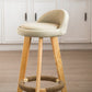 Modern Armless Backrest Counter Stool Rubber Wood kitchen Bar Stool with Cushion and Pedal Clearhalo 'Bar Furniture' 'Bar Stools' 'bar_stools' 'furn' 'furn_bar_stools' 'Furniture' 'furniture_bar_stools' 'Kitchen & Dining Furniture' 4899898