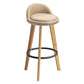 Modern Armless Backrest Counter Stool Rubber Wood kitchen Bar Stool with Cushion and Pedal Fluorescent Yellow 1 Piece Clearhalo 'Bar Furniture' 'Bar Stools' 'bar_stools' 'furn' 'furn_bar_stools' 'Furniture' 'furniture_bar_stools' 'Kitchen & Dining Furniture' 4899932