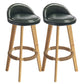 Modern Armless Backrest Counter Stool Rubber Wood kitchen Bar Stool with Cushion and Pedal Blackish Green 2 Piece Set Clearhalo 'Bar Furniture' 'Bar Stools' 'bar_stools' 'furn' 'furn_bar_stools' 'Furniture' 'furniture_bar_stools' 'Kitchen & Dining Furniture' 4899939
