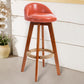 Scandinavian Rubberwood Upholstered Barstool Matte Finish Home Stool Clearhalo 'Bar Furniture' 'Bar Stools' 'bar_stools' 'furn' 'furn_bar_stools' 'Furniture' 'furniture_bar_stools' 'Kitchen & Dining Furniture' 4899944