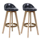 Scandinavian Rubberwood Upholstered Barstool Matte Finish Home Stool Black 2 Piece Set Clearhalo 'Bar Furniture' 'Bar Stools' 'bar_stools' 'furn' 'furn_bar_stools' 'Furniture' 'furniture_bar_stools' 'Kitchen & Dining Furniture' 4899945
