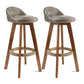 Scandinavian Rubberwood Upholstered Barstool Matte Finish Home Stool Light Gray 2 Piece Set Clearhalo 'Bar Furniture' 'Bar Stools' 'bar_stools' 'furn' 'furn_bar_stools' 'Furniture' 'furniture_bar_stools' 'Kitchen & Dining Furniture' 4899956
