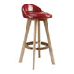 Scandinavian Rubberwood Upholstered Barstool Matte Finish Home Stool Red 1 Piece Clearhalo 'Bar Furniture' 'Bar Stools' 'bar_stools' 'furn' 'furn_bar_stools' 'Furniture' 'furniture_bar_stools' 'Kitchen & Dining Furniture' 4899959