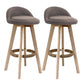 Scandinavian Rubberwood Upholstered Barstool Matte Finish Home Stool Brown 2 Piece Set Clearhalo 'Bar Furniture' 'Bar Stools' 'bar_stools' 'furn' 'furn_bar_stools' 'Furniture' 'furniture_bar_stools' 'Kitchen & Dining Furniture' 4899969