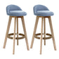 Scandinavian Rubberwood Upholstered Barstool Matte Finish Home Stool Blue 2 Piece Set Clearhalo 'Bar Furniture' 'Bar Stools' 'bar_stools' 'furn' 'furn_bar_stools' 'Furniture' 'furniture_bar_stools' 'Kitchen & Dining Furniture' 4899972