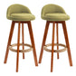 Scandinavian Rubberwood Upholstered Barstool Matte Finish Home Stool Green 2 Piece Set Clearhalo 'Bar Furniture' 'Bar Stools' 'bar_stools' 'furn' 'furn_bar_stools' 'Furniture' 'furniture_bar_stools' 'Kitchen & Dining Furniture' 4899975