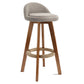 Scandinavian Rubberwood Upholstered Barstool Matte Finish Home Stool Dark Khaki 1 Piece Clearhalo 'Bar Furniture' 'Bar Stools' 'bar_stools' 'furn' 'furn_bar_stools' 'Furniture' 'furniture_bar_stools' 'Kitchen & Dining Furniture' 4899986