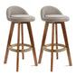 Scandinavian Rubberwood Upholstered Barstool Matte Finish Home Stool Dark Khaki 2 Piece Set Clearhalo 'Bar Furniture' 'Bar Stools' 'bar_stools' 'furn' 'furn_bar_stools' 'Furniture' 'furniture_bar_stools' 'Kitchen & Dining Furniture' 4899987