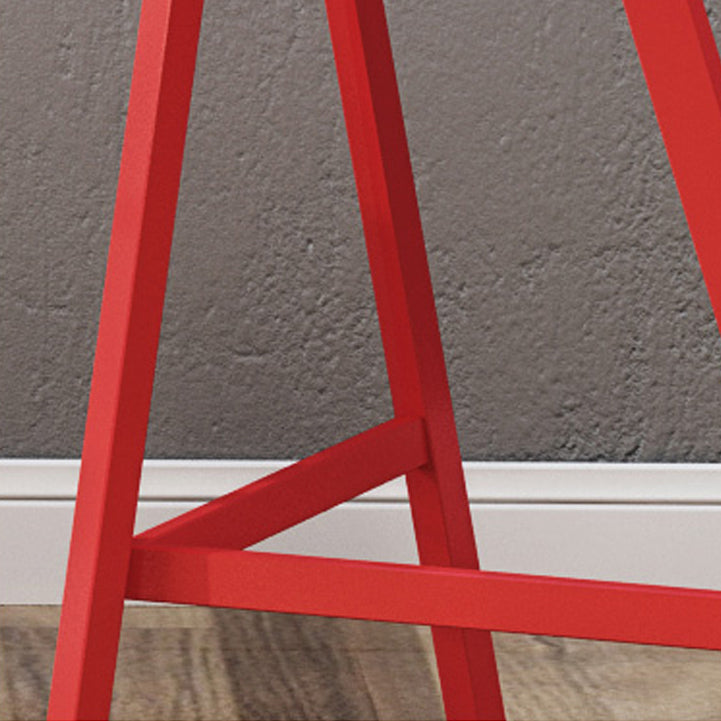 Modern Armless Backrest Counter Stool Iron Kitchen Bar Stool with Leather Cushion Clearhalo 'Bar Furniture' 'Bar Stools' 'bar_stools' 'furn' 'furn_bar_stools' 'Furniture' 'furniture_bar_stools' 'Kitchen & Dining Furniture' 4900005