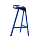 Modern Armless Backrest Counter Stool Iron Kitchen Bar Stool with Leather Cushion Blue 1 Piece Counter Stool(26"H) Clearhalo 'Bar Furniture' 'Bar Stools' 'bar_stools' 'furn' 'furn_bar_stools' 'Furniture' 'furniture_bar_stools' 'Kitchen & Dining Furniture' 4900018