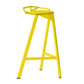 Modern Armless Backrest Counter Stool Iron Kitchen Bar Stool with Leather Cushion Yellow 1 Piece Bar Stool(30"H) Clearhalo 'Bar Furniture' 'Bar Stools' 'bar_stools' 'furn' 'furn_bar_stools' 'Furniture' 'furniture_bar_stools' 'Kitchen & Dining Furniture' 4900030