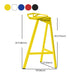 Modern Armless Backrest Counter Stool Iron Kitchen Bar Stool with Leather Cushion Clearhalo 'Bar Furniture' 'Bar Stools' 'bar_stools' 'furn' 'furn_bar_stools' 'Furniture' 'furniture_bar_stools' 'Kitchen & Dining Furniture' 4900037